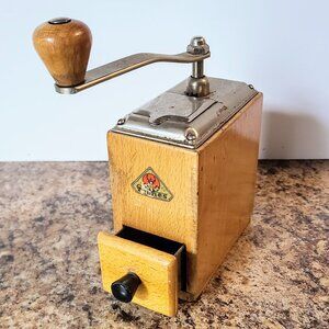 Vintage PeDe Dienes Coffee Bean Grinder, 16cm Tall, Rare Slim Model